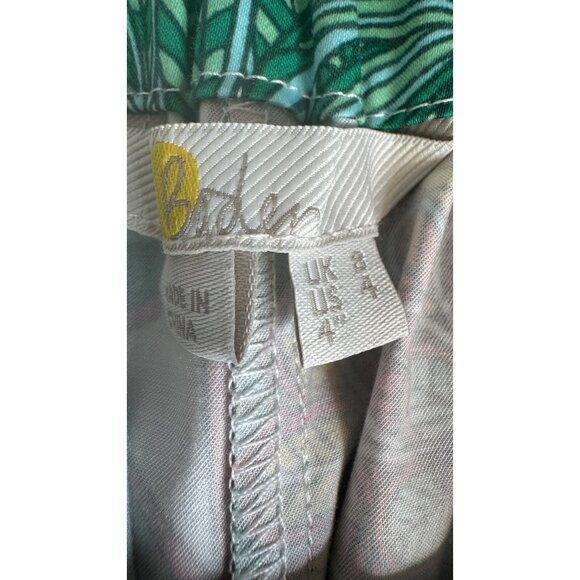 Boden Size 4 Floral Botanical Shorts  Elastic Waist Cotton Blend - Picture 3 of 14